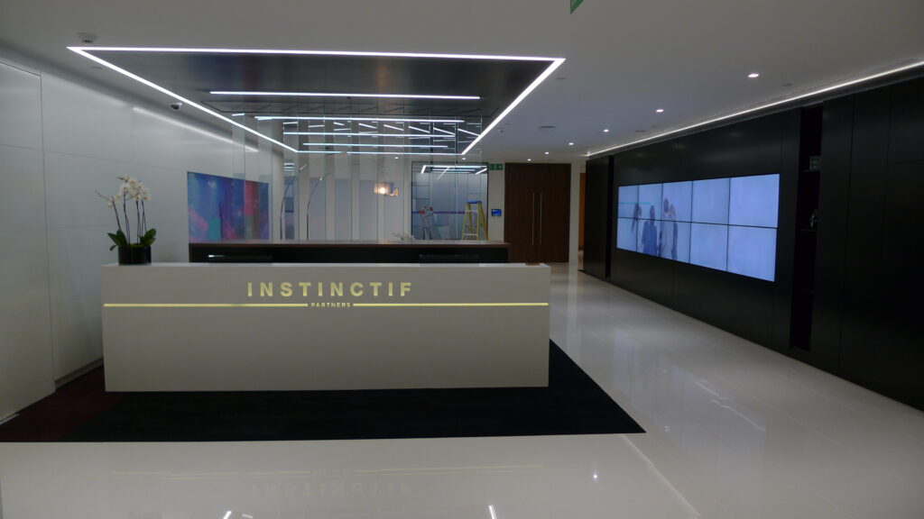 Office lighting design – Instinctif – Broadgate – London